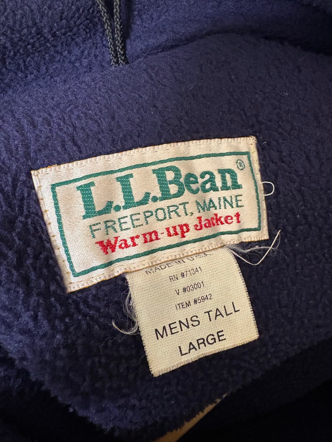 LLBean 90s 웜업 자켓 남성 Tall L 상품이미지6