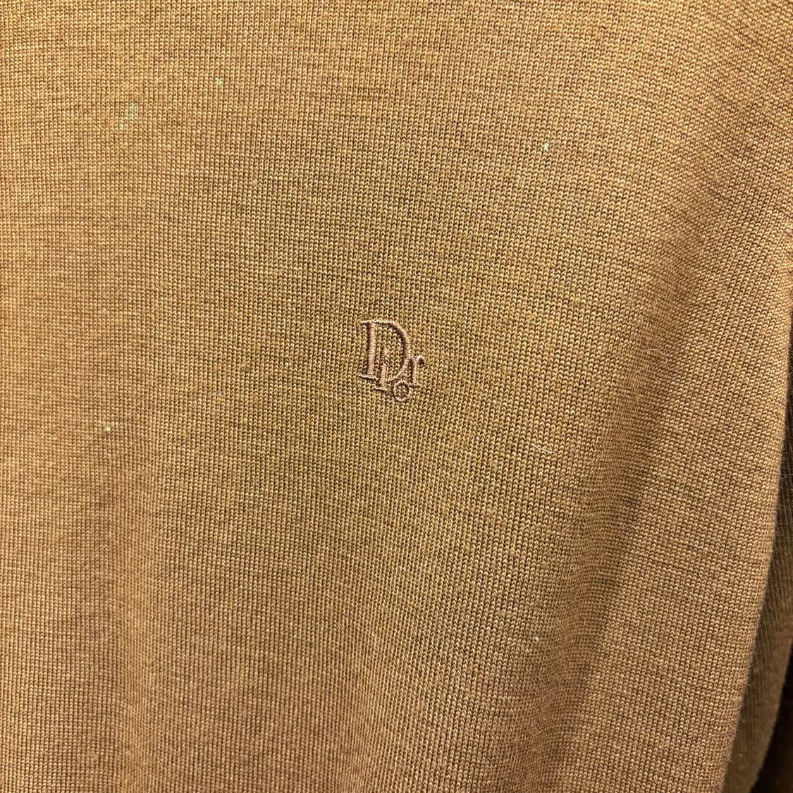 크리스찬 디올 몽쉘 라운드넥 긴팔 울 니트 로고 자수 디테일 브라운 상품이미지6