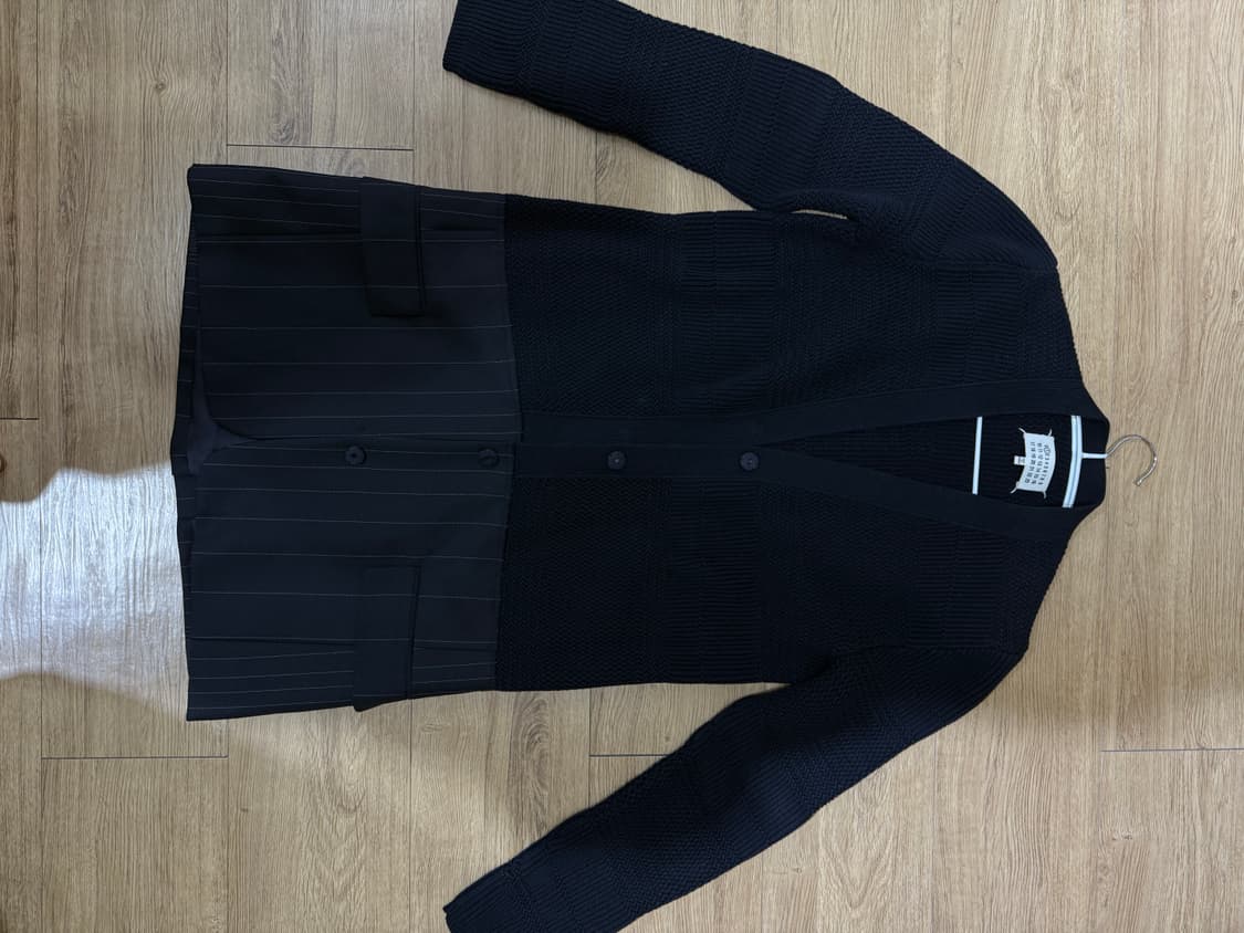 마르지엘라 네이비 자켓믹스 롱 가디건 상품이미지3