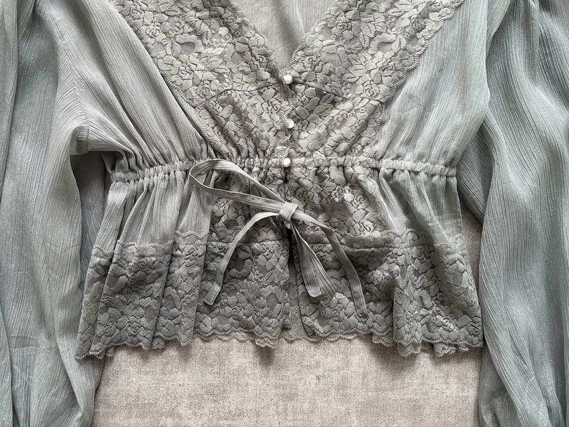 lace chiffon blouse 상품이미지8
