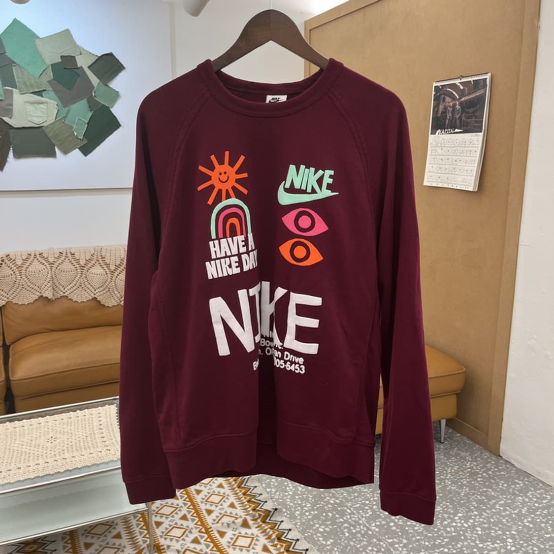 나이키 HBR 올드스쿨 키치 그래픽 로고 맨투맨 XL C10639 상품이미지3