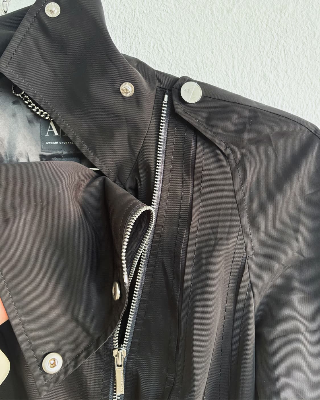 a/x 아르마니 사선지퍼 하이넥 코트 상품이미지9