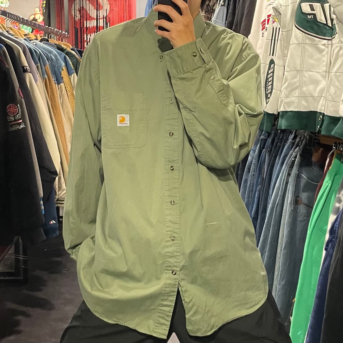 [IM] carhartt 칼하트 올리브 긴팔셔츠 상품이미지3