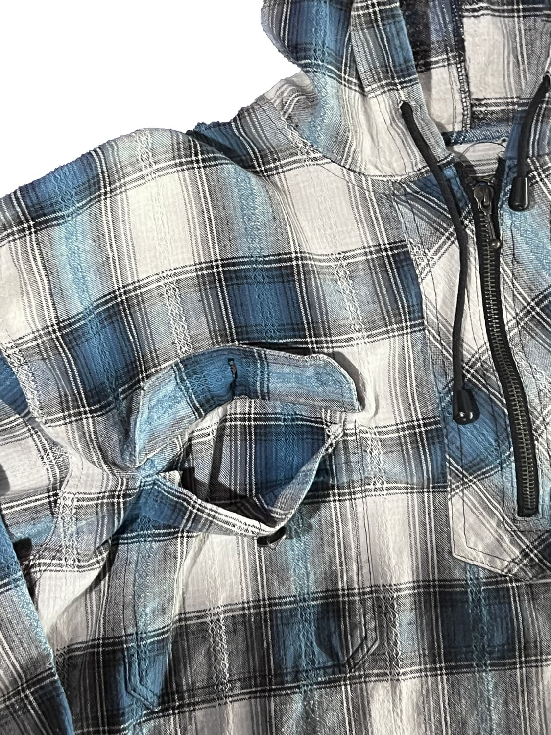 80s late90s ealy weeds surf flannel hood 상품이미지3