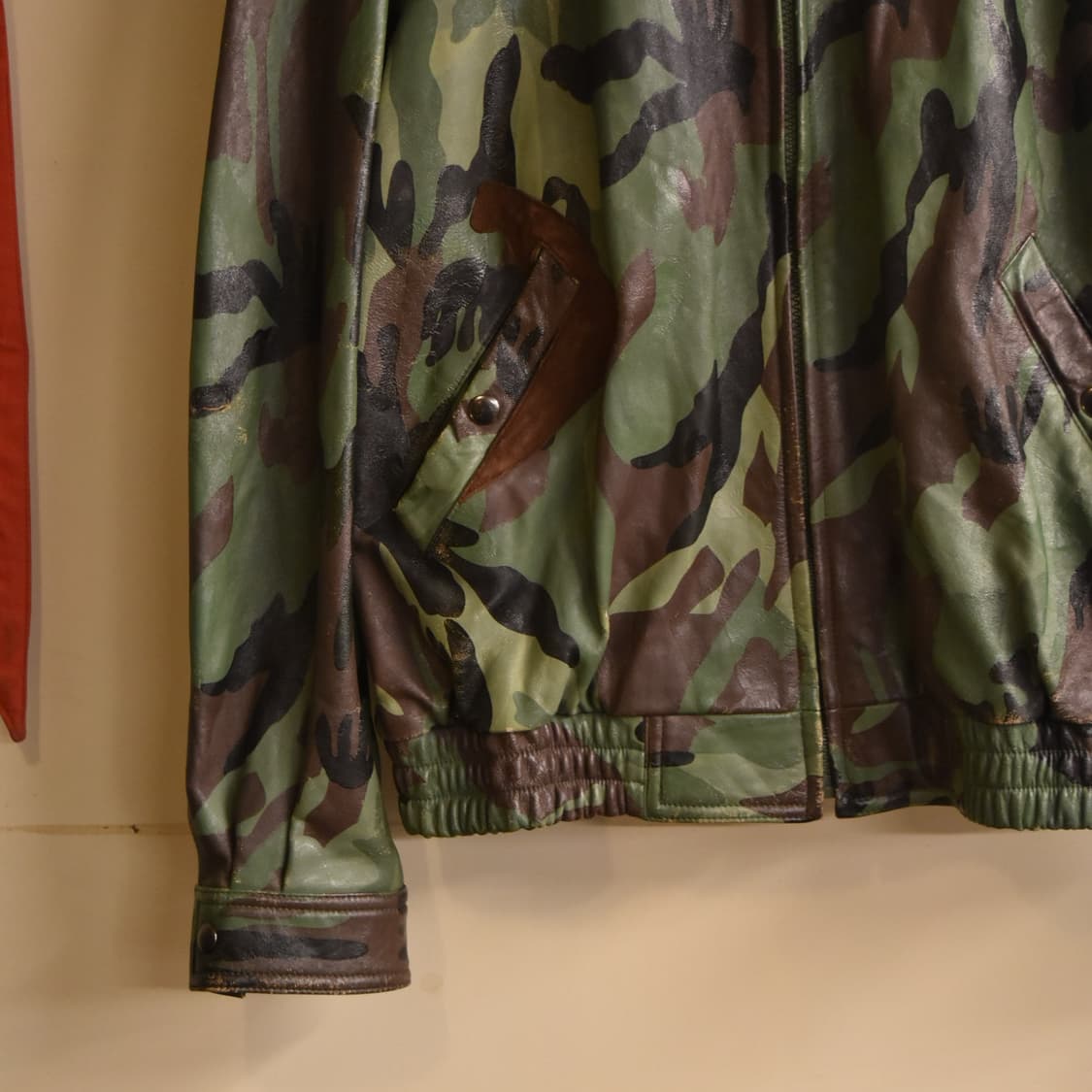 우드랜드 카모 가죽 플라이트 자켓 (105) 상품이미지2