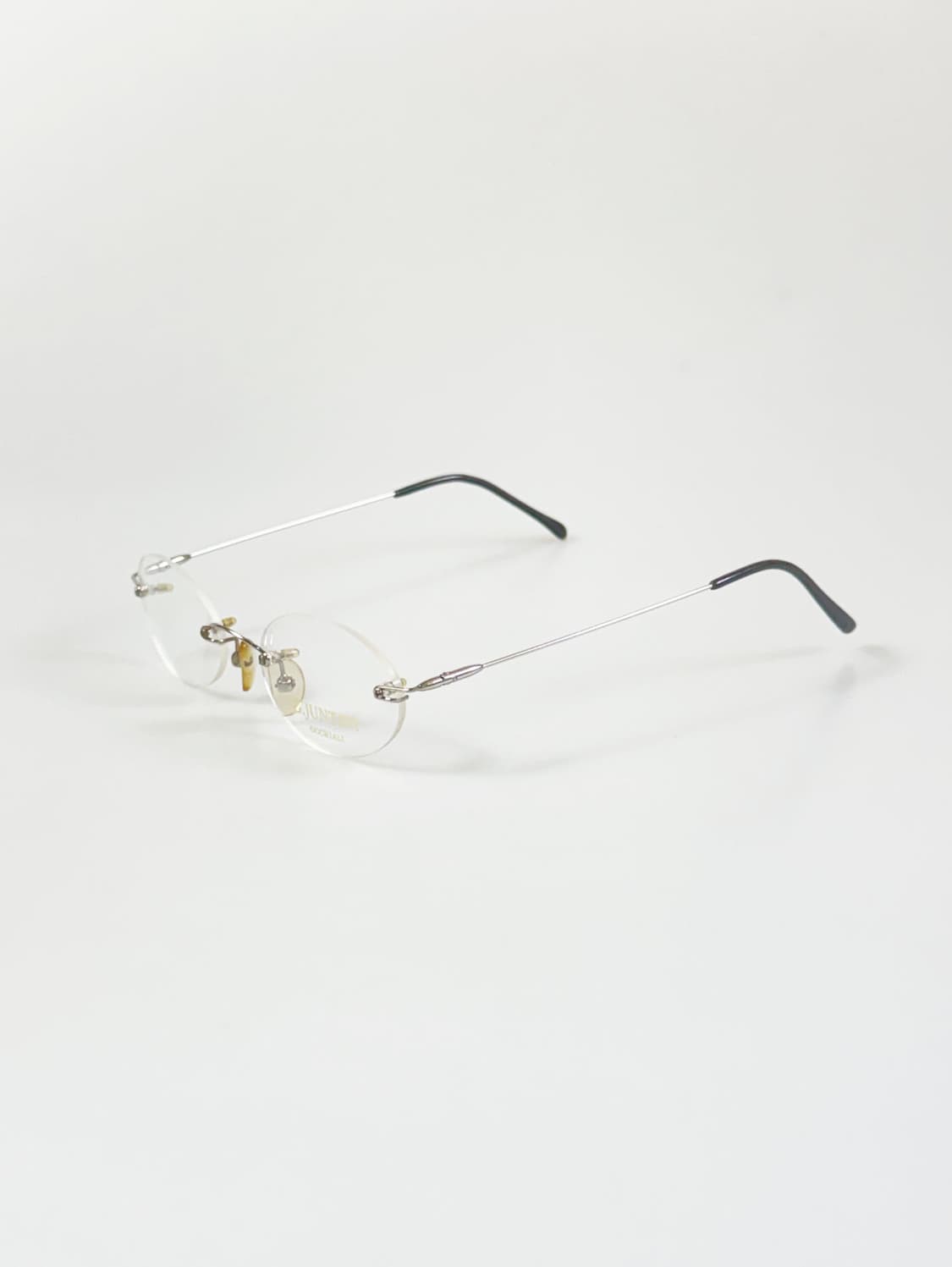 GIOVANNI JUNTINI 다크실버 무테 오벌 메탈 빈티지 안경 상품이미지3