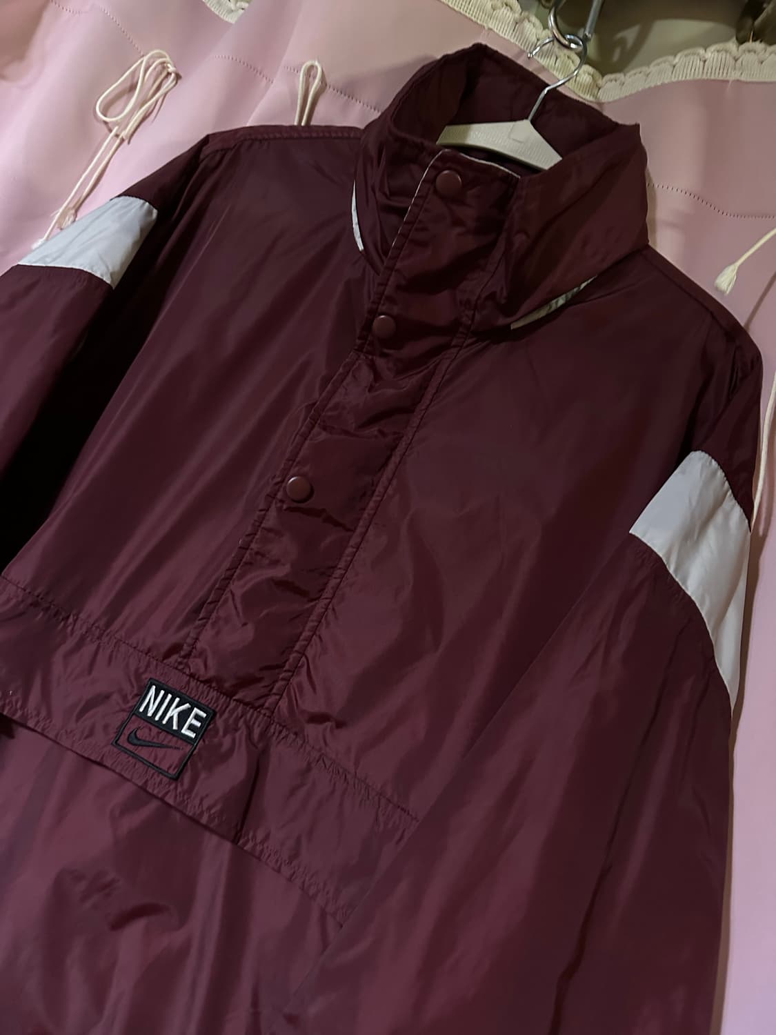 00s 나이키 아노락 자켓 나이키 버건디 대장 나이키 올드스쿨 희귀 상품이미지5