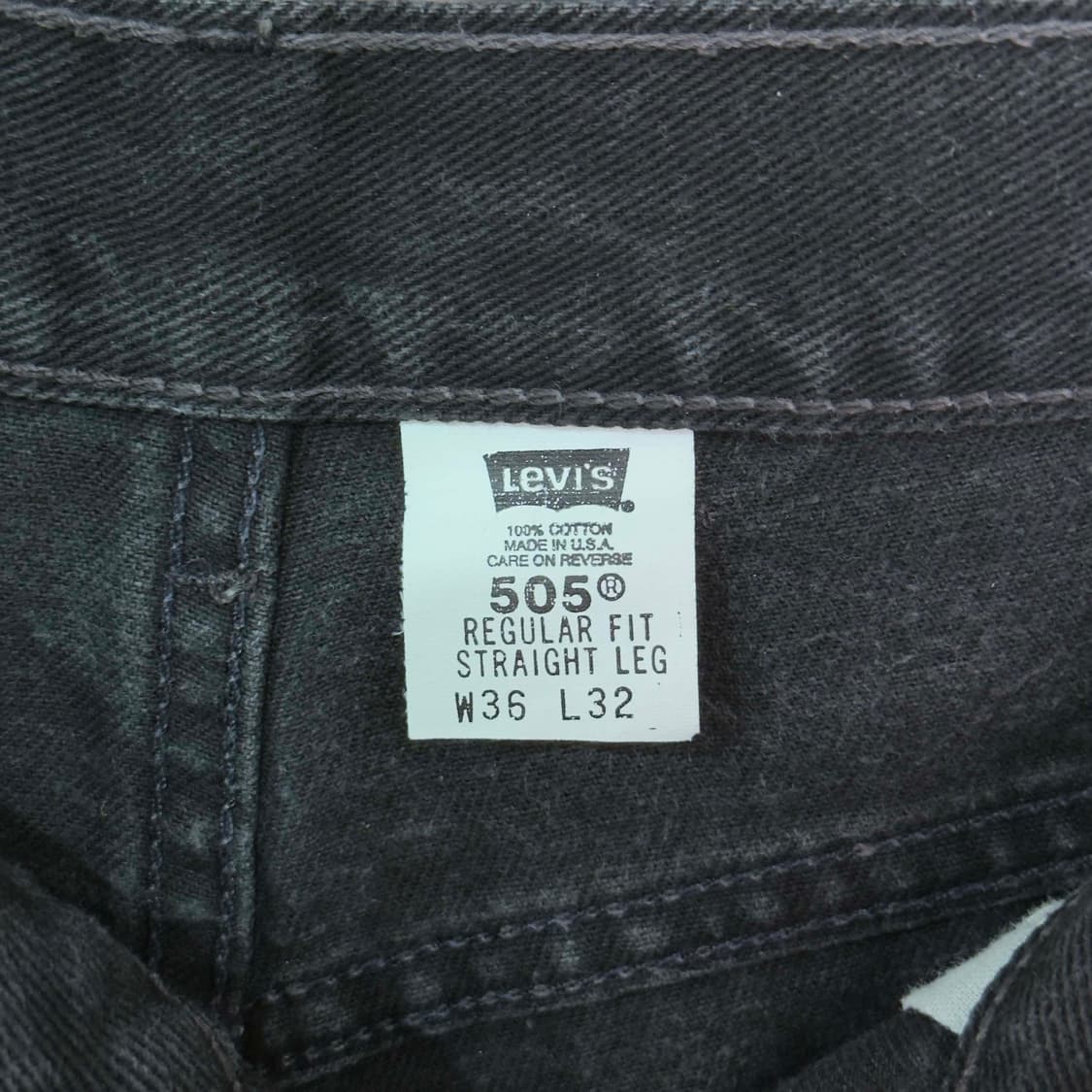 00s 리바이스 505 흑청 데님팬츠 W36 L32 상품이미지6