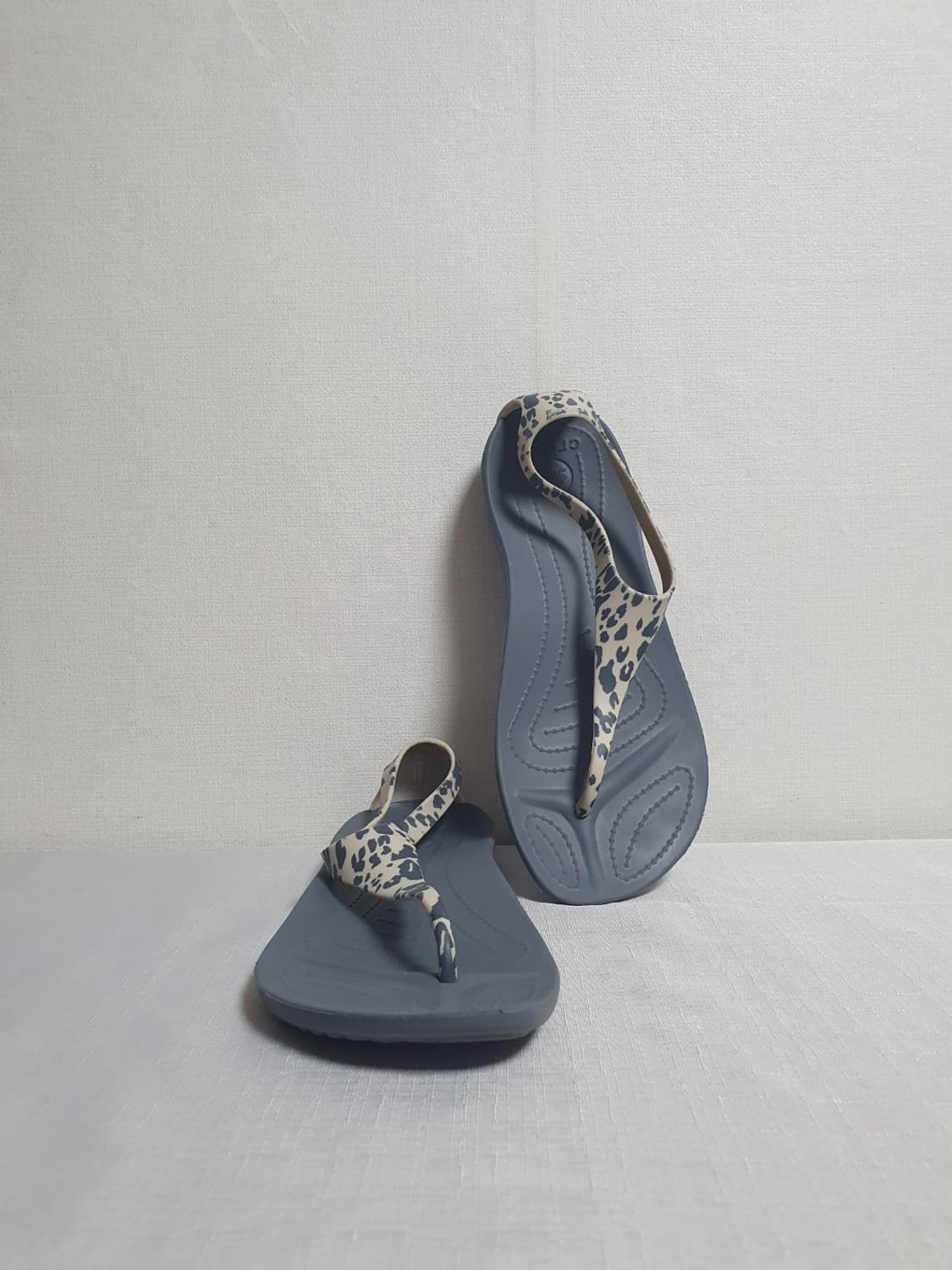 240mm 크록스 쪼리 섹시 레오파드 프린트 플립플랍 상품이미지2