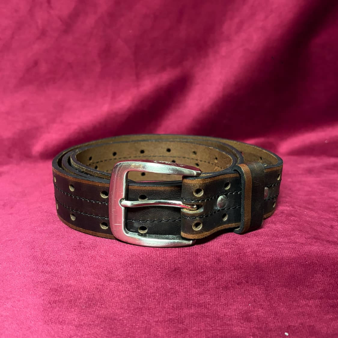 Marco 더블 펀치드 레더 벨트 상품이미지1