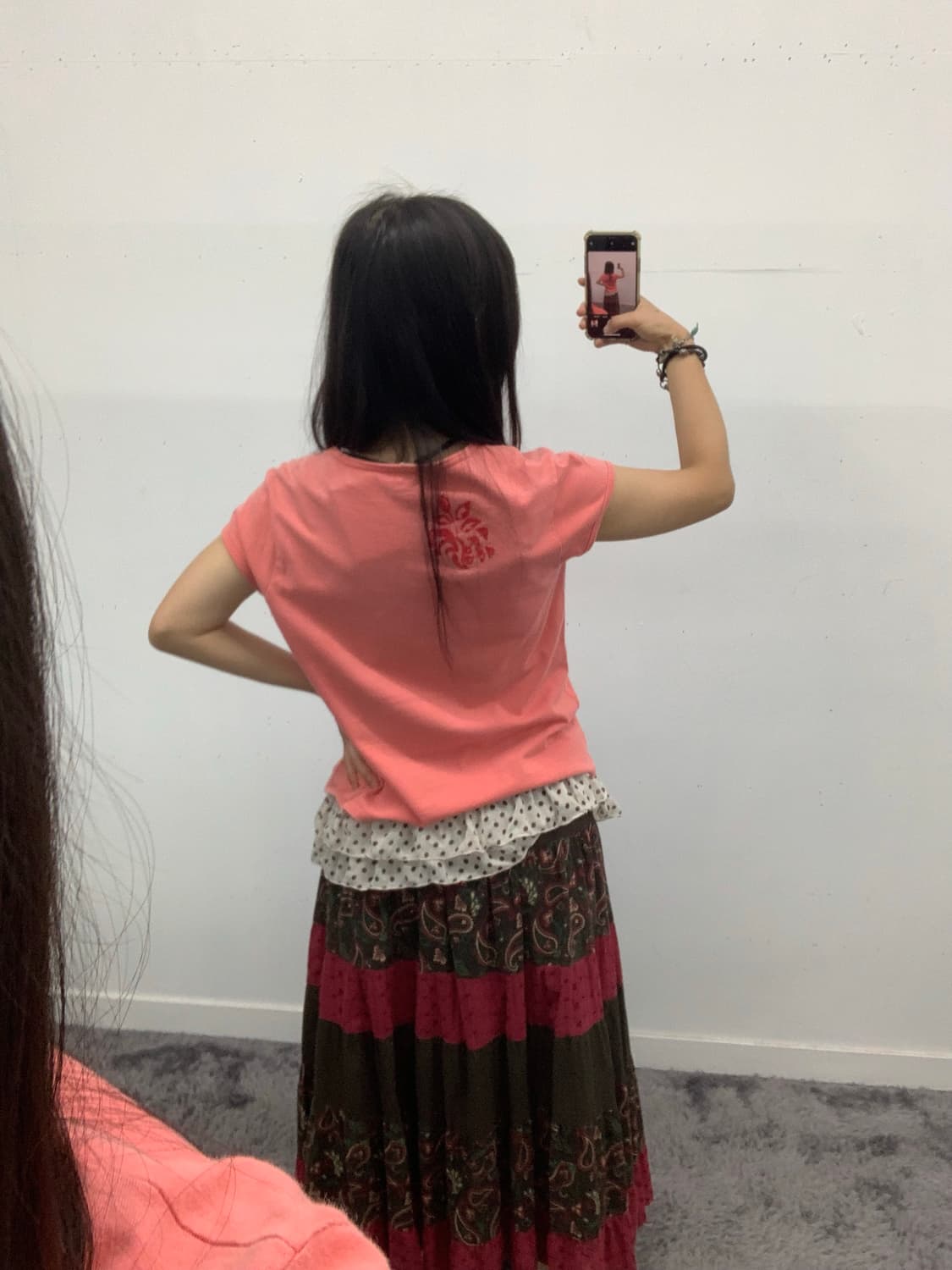 아르마니 핑크 로고 티셔츠 상품이미지2
