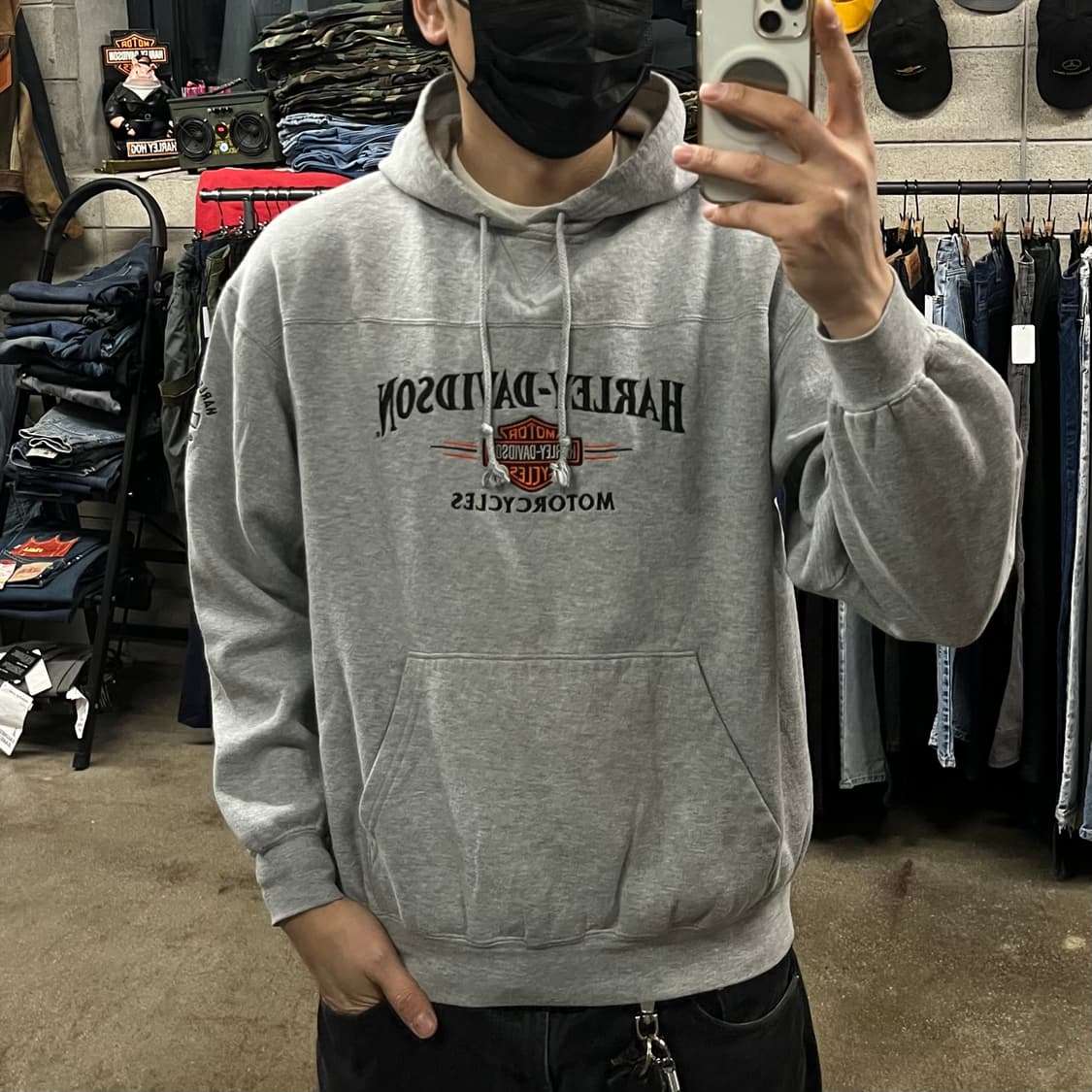 할리데이비슨 로고 후드티 (100) 상품이미지5