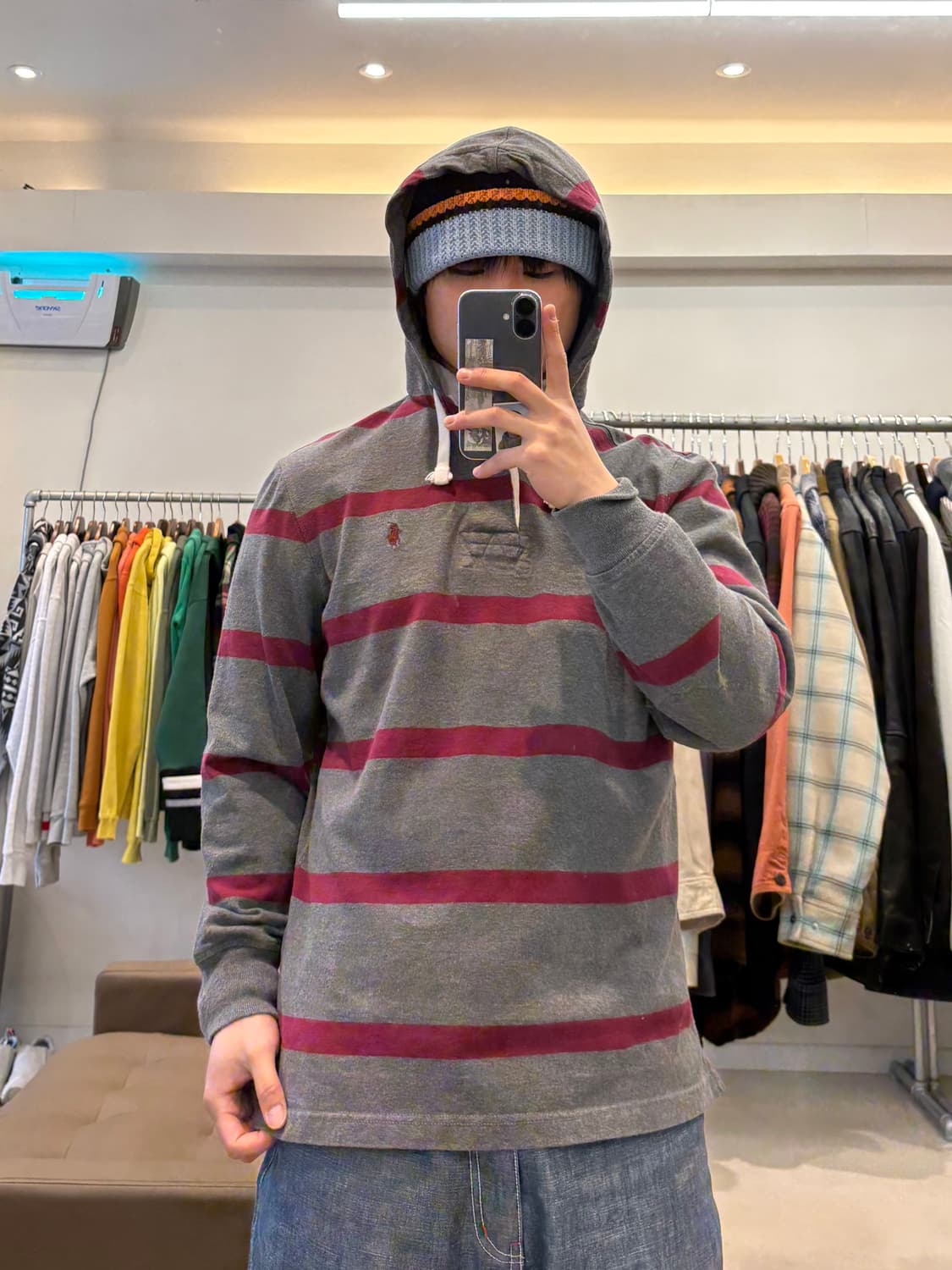 폴로 랄프로렌 스트라이프 후드 럭비 셔츠 상품이미지8