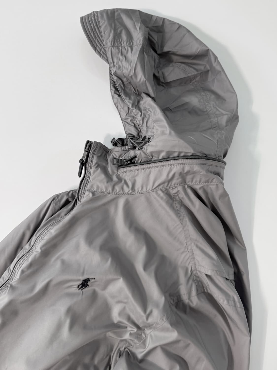 폴로 랄프로렌 00‘s 그레이 폴리쉘 블루종 봄버 점퍼 상품이미지3