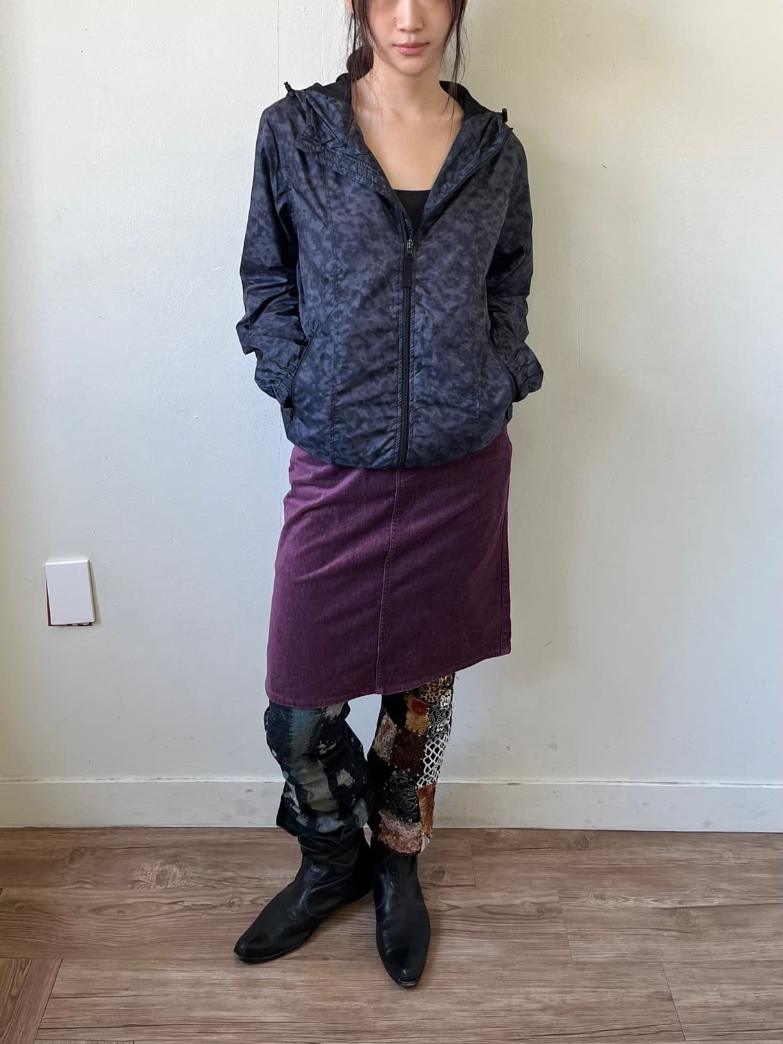 Japan vtg 레오파드 바람막이 상품이미지6