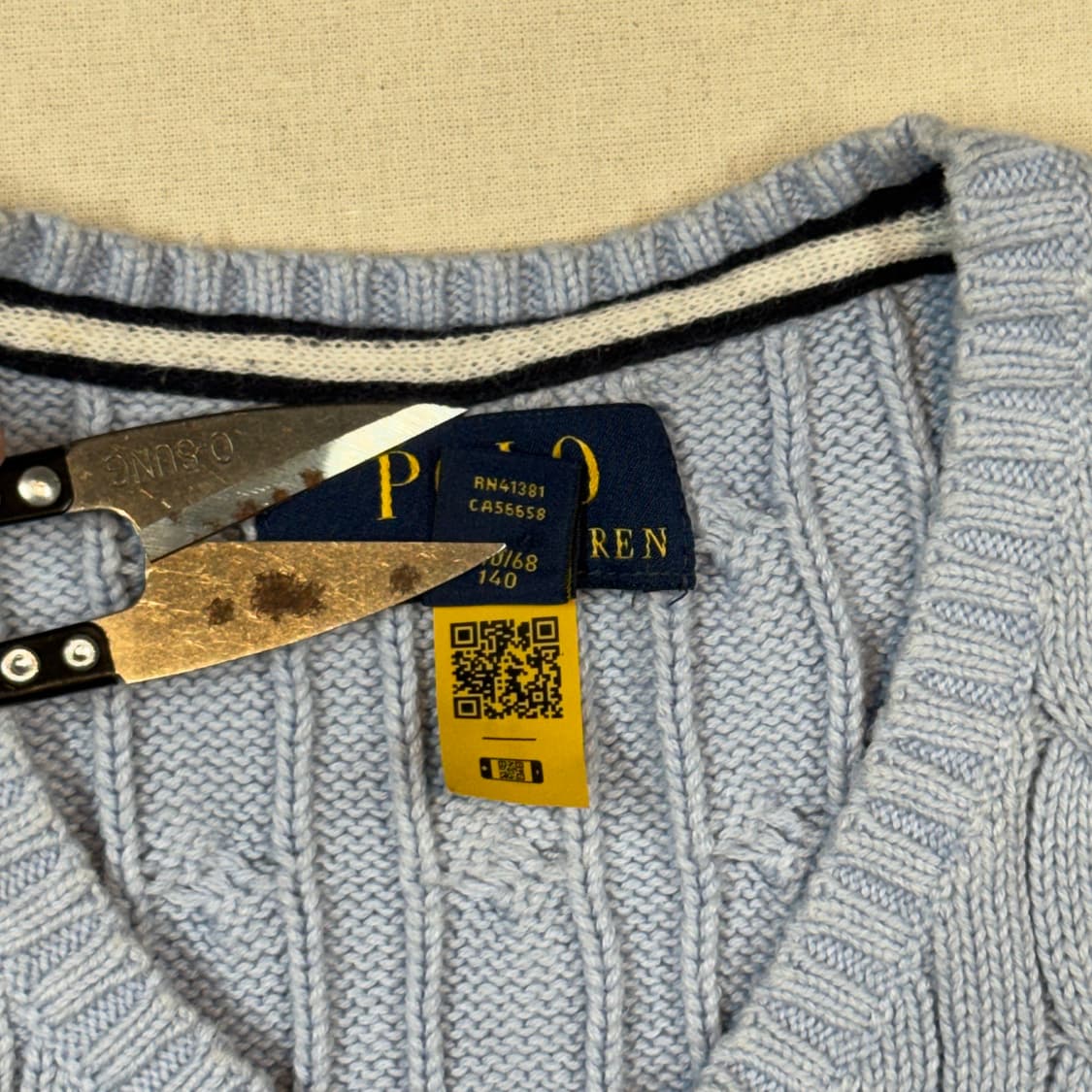 8T) 폴로 랄프로렌 케이블 꽈배기 니트 조끼 베스트 아동용 상품이미지7