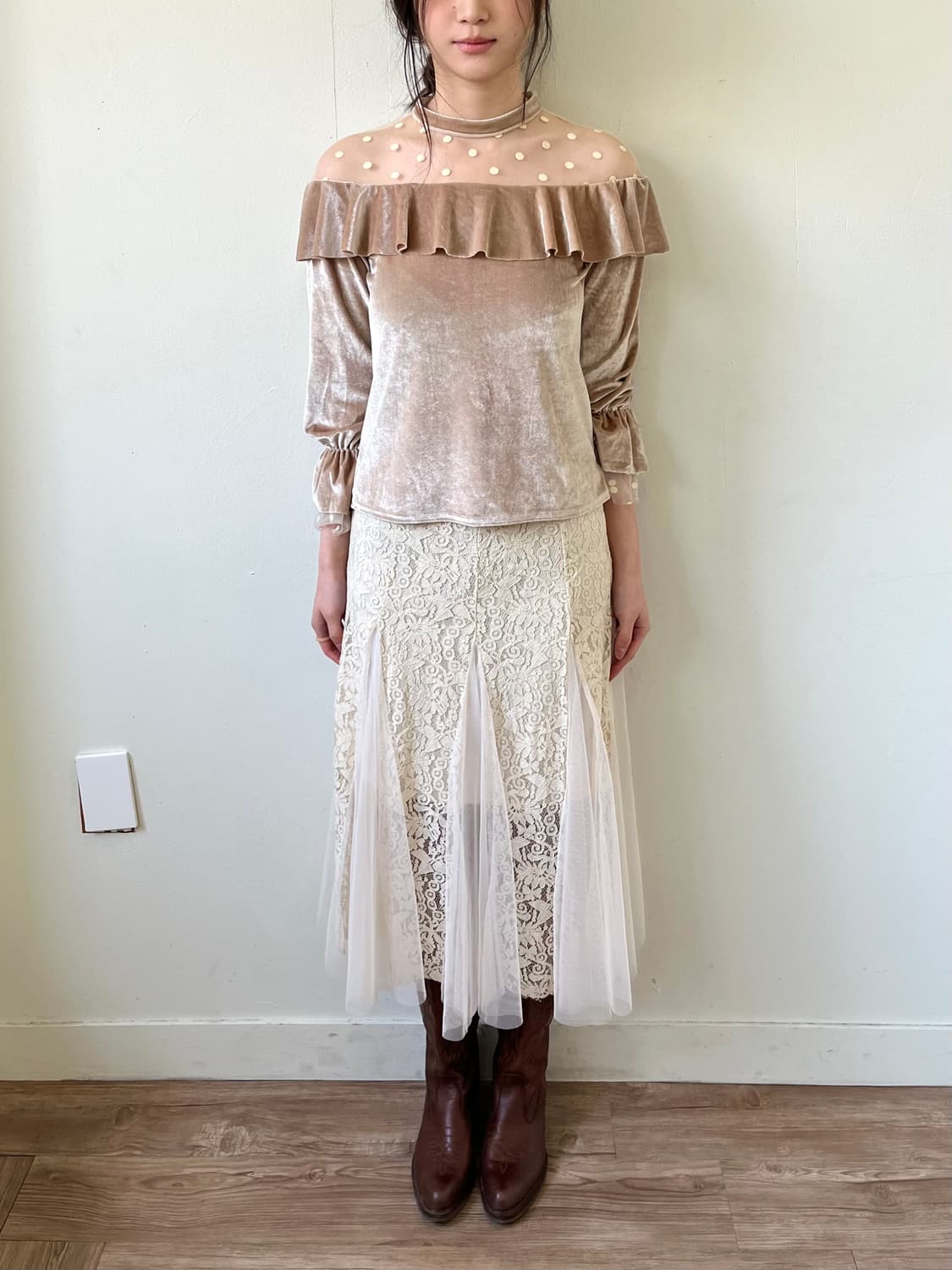 ready me go 벨벳 블라우스 상품이미지8