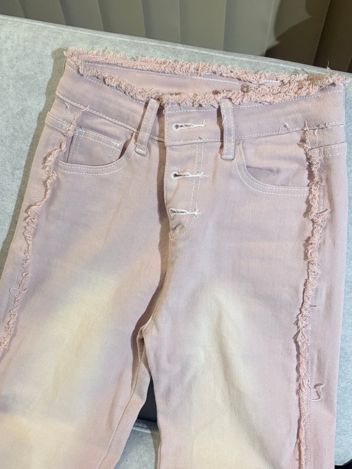 빈티지 워싱 핑크 진 상품이미지2