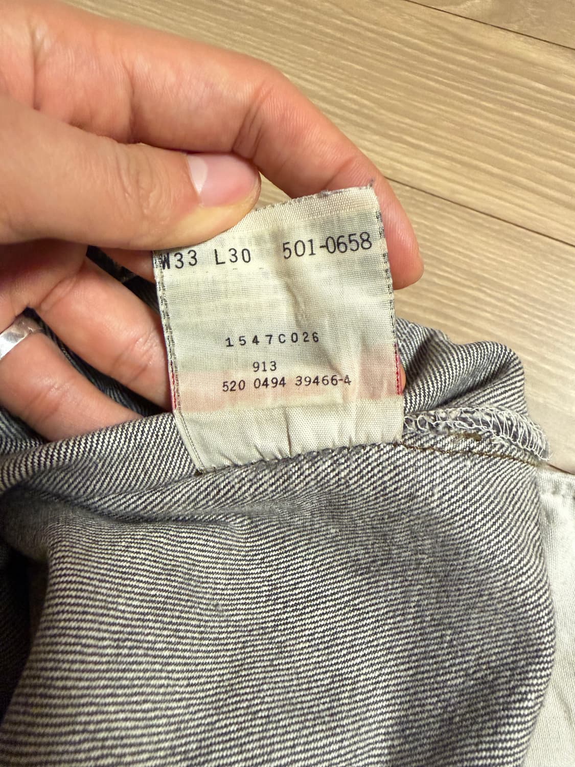 90s 리바이스 501 usa made 0658 연그레이 상품이미지9