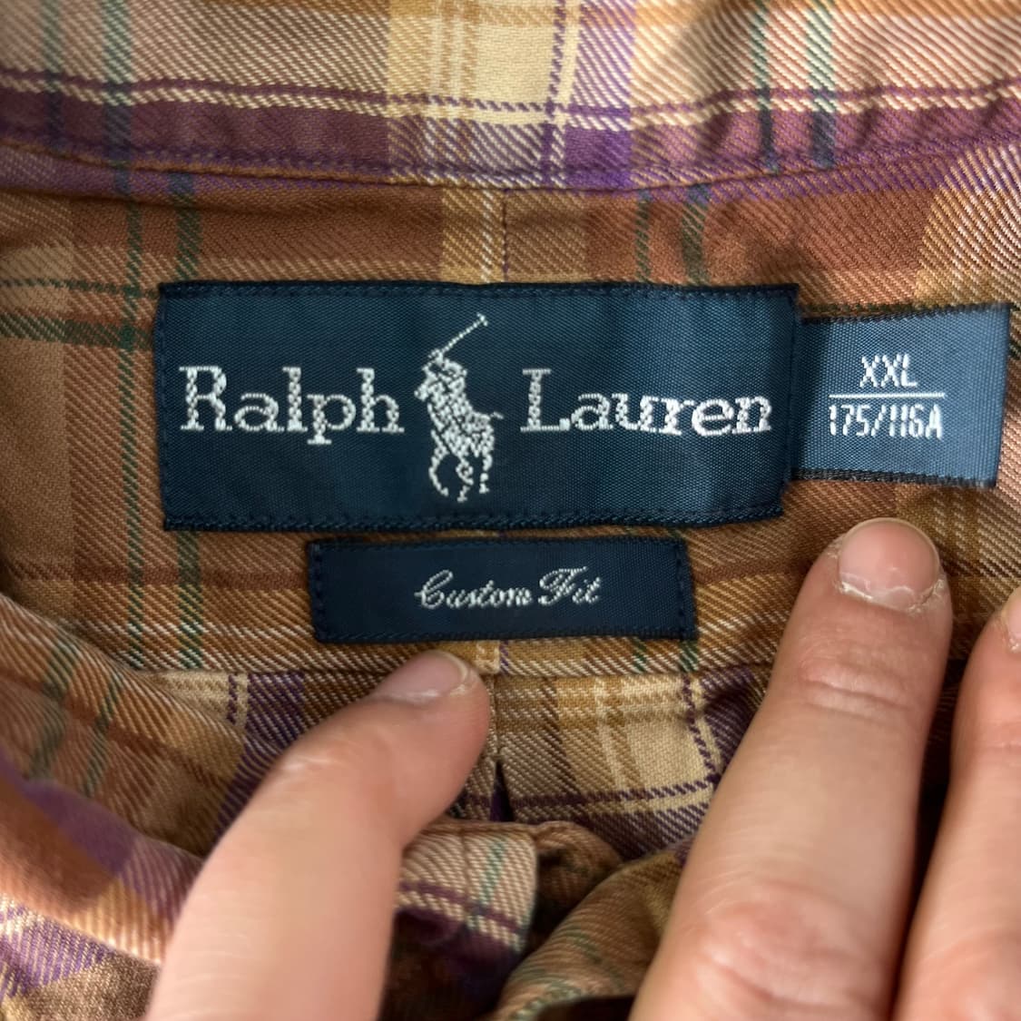 100 폴로랄프로렌 빈티지 체크 코튼 셔츠 상품이미지4