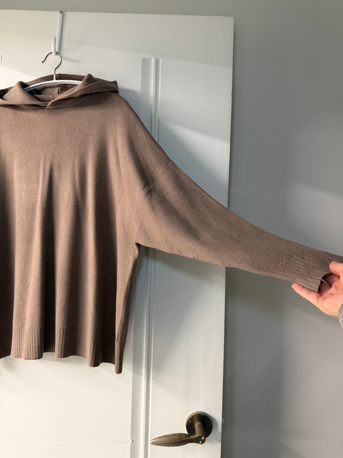 일본빈티지 코코아 후드 니트 상품이미지4