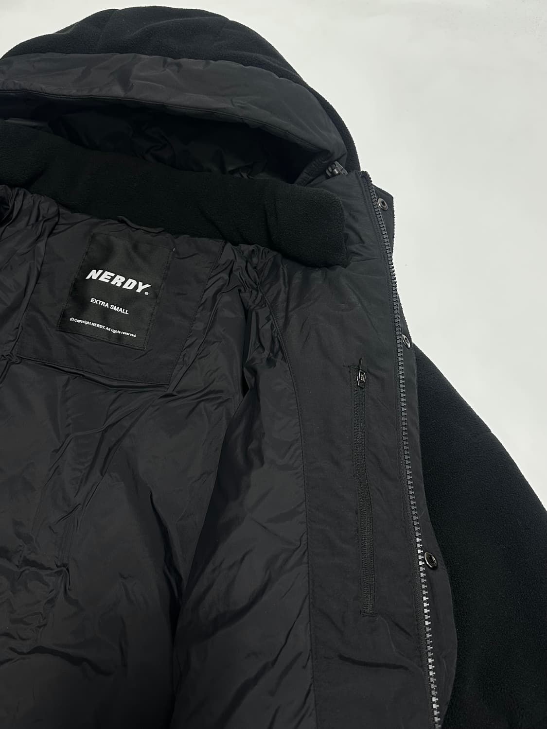 널디 플리스 블락 패디드 자켓 상품이미지8