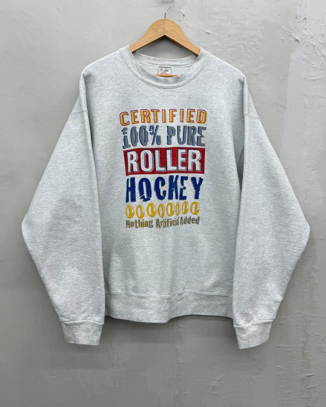 Fruit of the Loom 00s 성조기 그래픽 스웻셔츠 상품이미지1