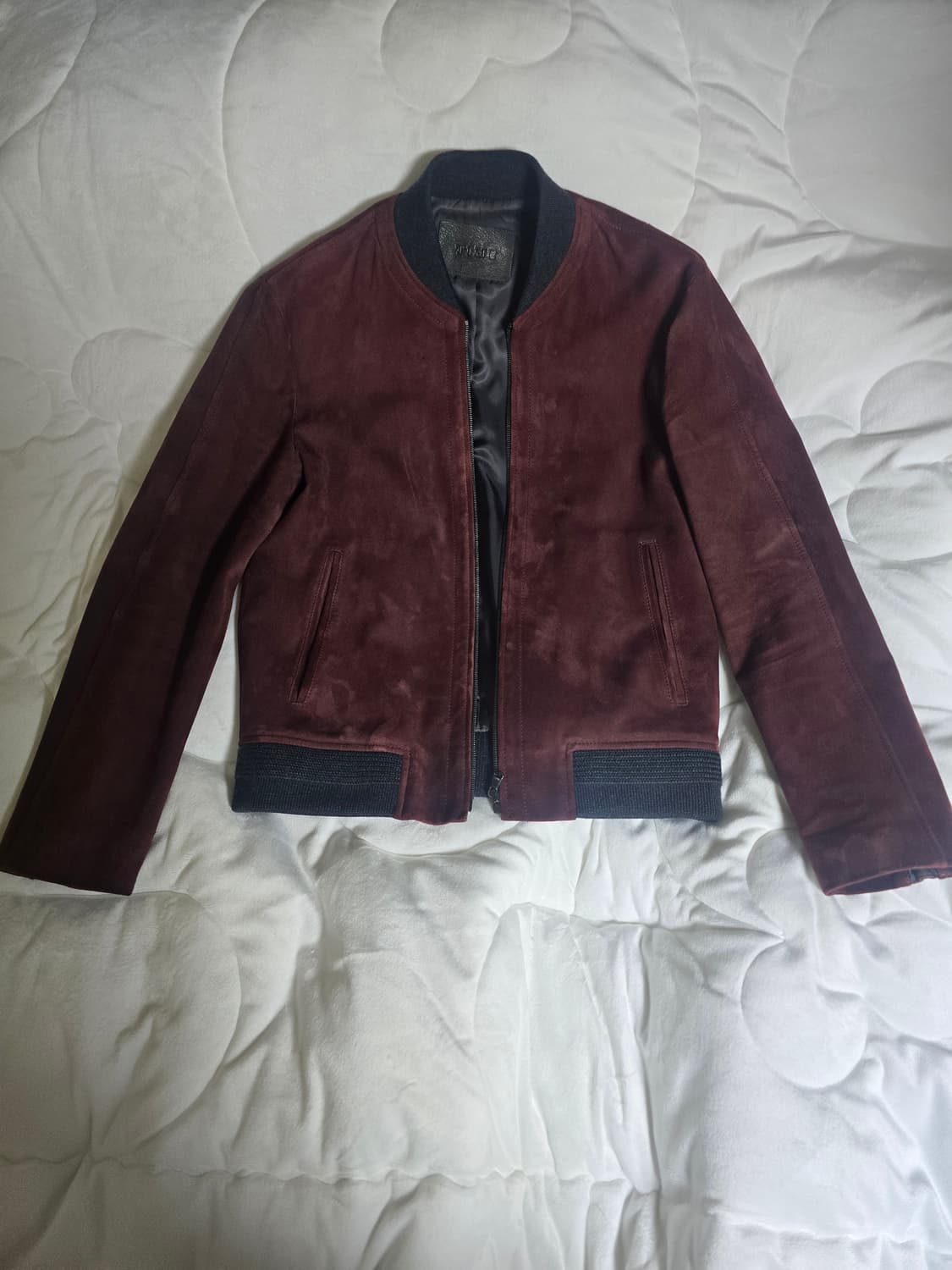 타임옴므 천연가죽(고트)스웨이드 자켓 (100사이즈) - 와인컬러 상품이미지4