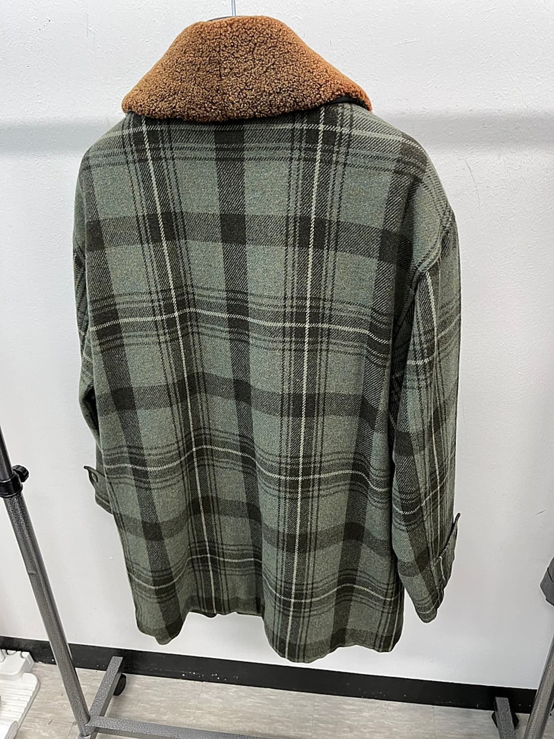 110) 입생로랑 시어링 체크 울코트  상품이미지5