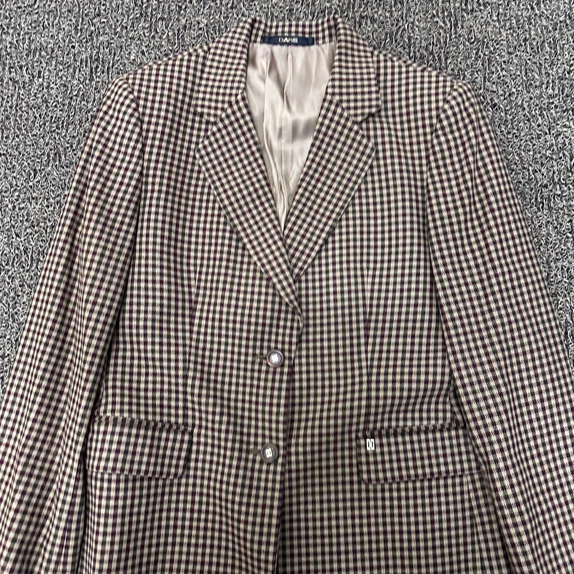 DAKS 닥스 여성 캐시미어 체크 정장 자켓 90사이즈 상품이미지2