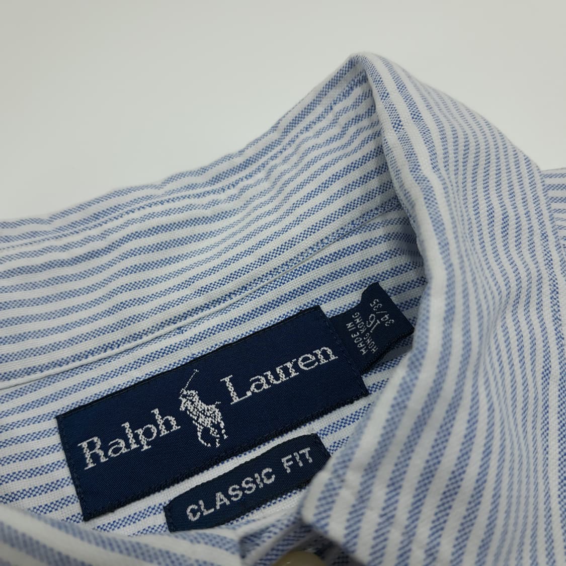 CN955 XL 폴로 랄프로렌 클래식블루 스트라이프 긴팔 셔츠 남방 상품이미지4