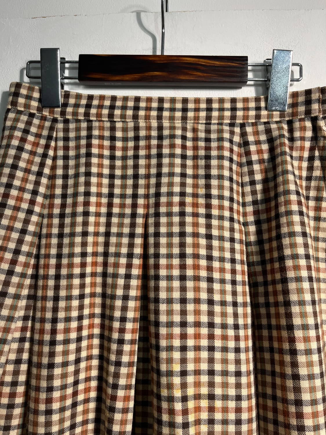 Burberry 버버리 울 100% 플리츠 체크 스커트  상품이미지4