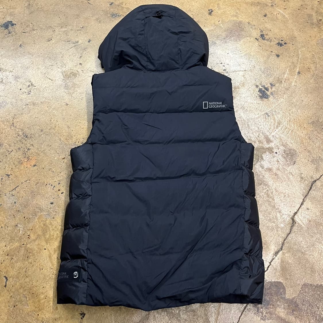 [정품/L] 내셔널지오그래픽 후드 패딩 베스트 블랙 b16 상품이미지3