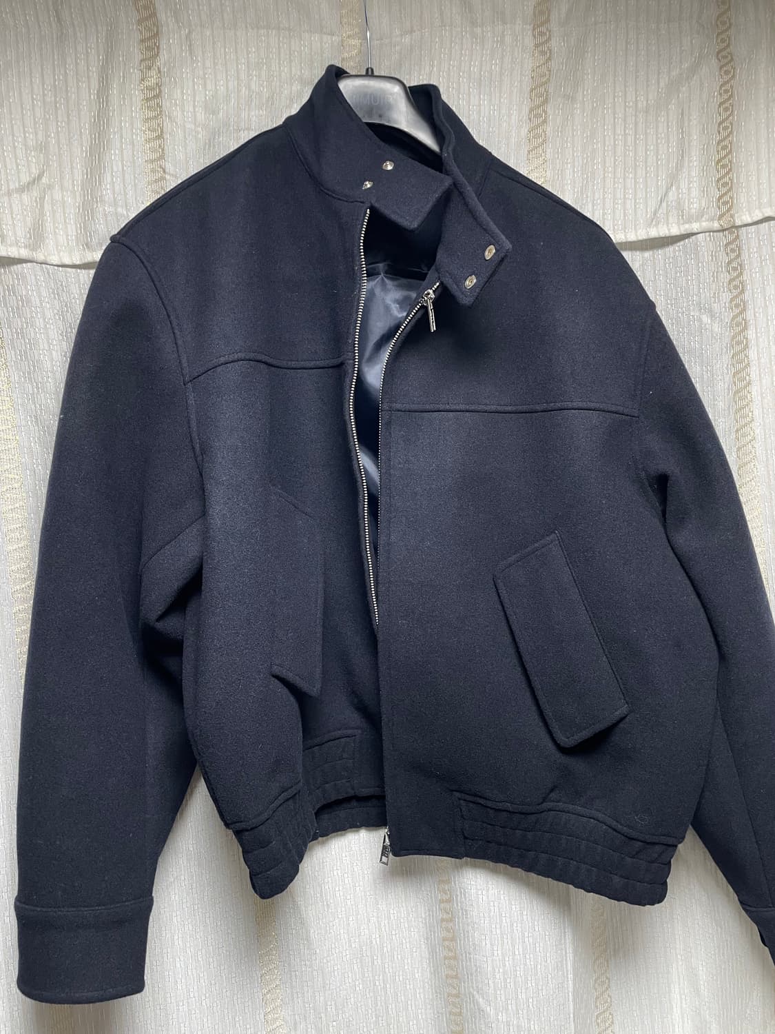 키뮤어 울(WOOL) 헤링턴 자켓_네이비 상품이미지1