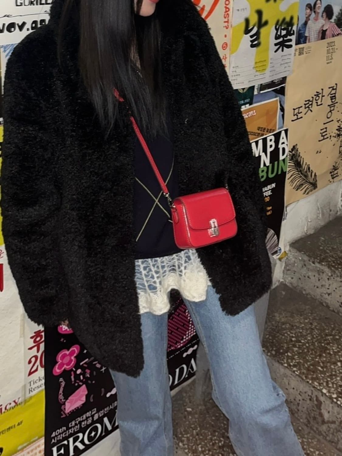 분크 오캄 룬 미니크로스백 레드 상품이미지2