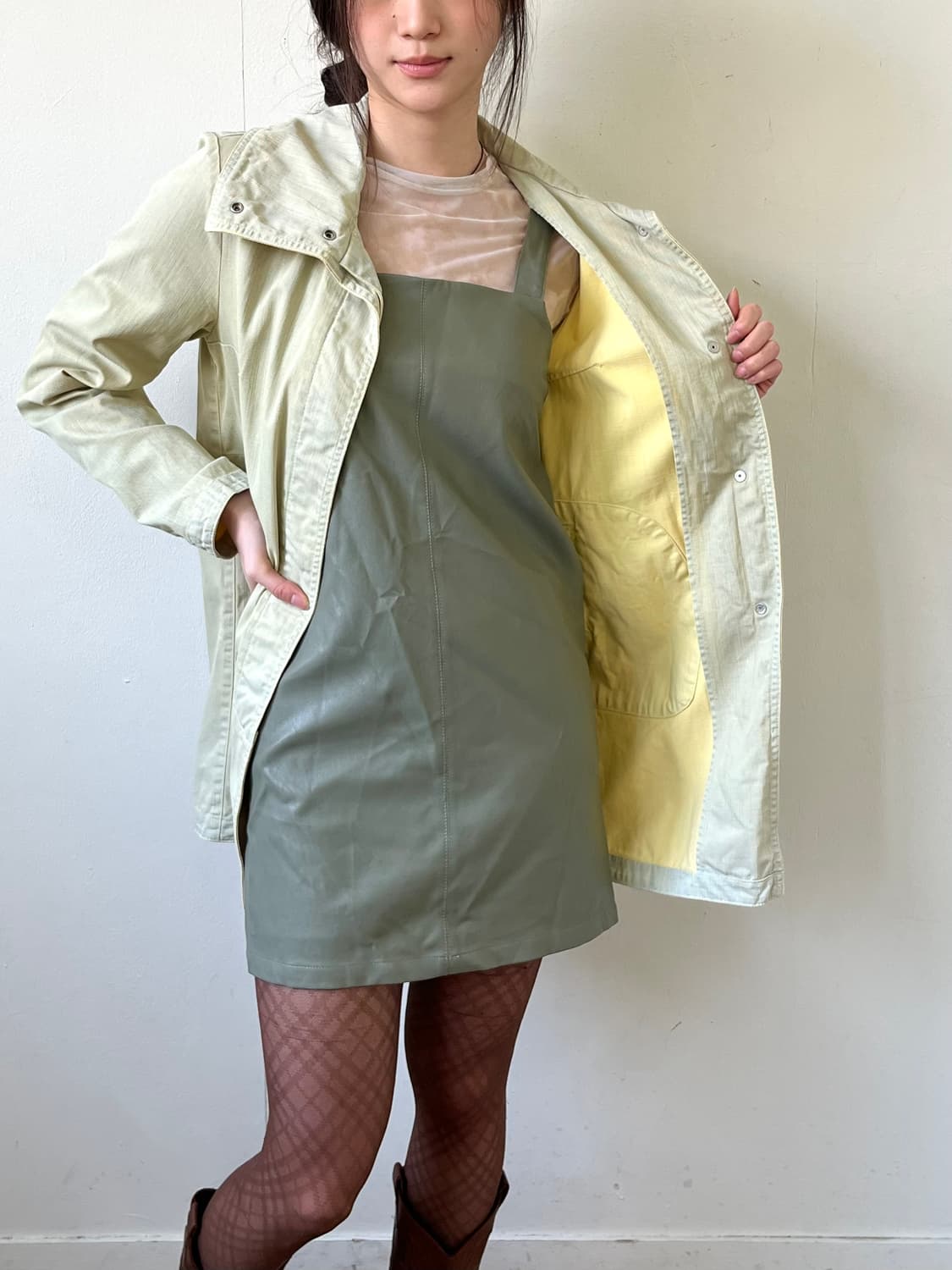 UNITED COLORS OF BENETTON 라임 데님 자켓 상품이미지4