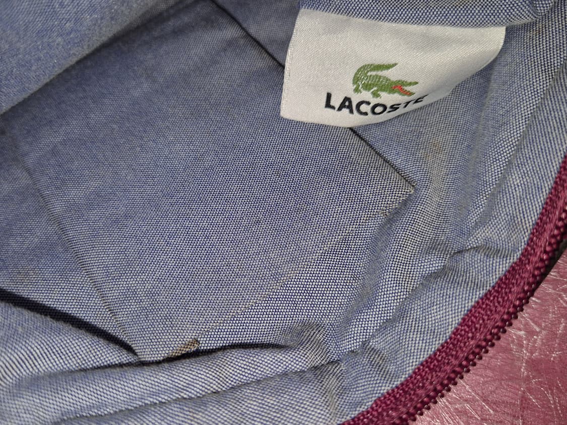 LACOSTE Burgundy corduroy mini Bag 상품이미지3