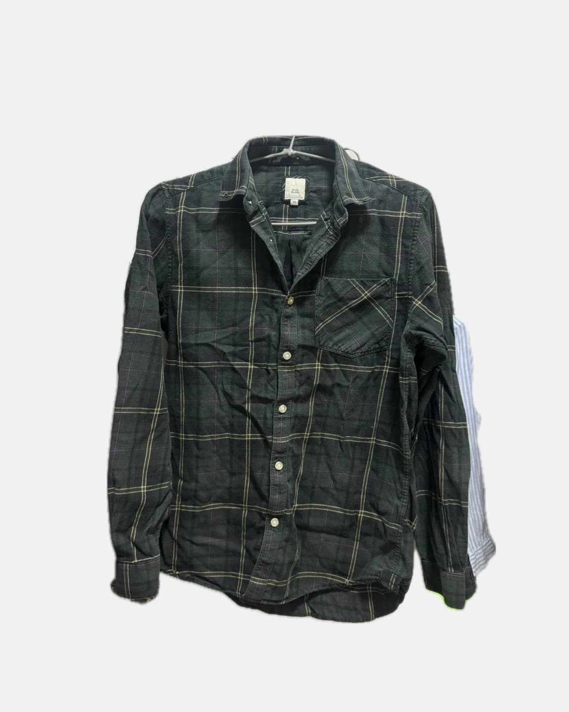 river island 체크셔츠 green checkered shirt  상품이미지1