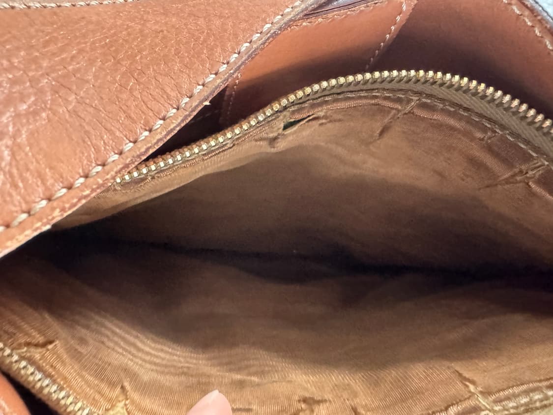 셀린느 브라운 레더 트리밍 마카담 캔버스 투웨이(정품) 상품이미지8