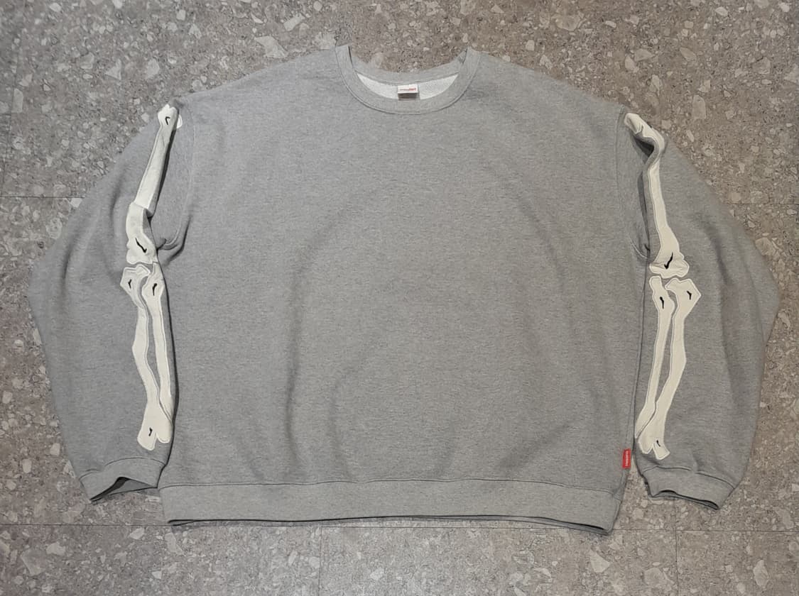 💥블랙아웃 본 헤비스웻셔츠 에쉬그레이 (XL)  상품이미지2