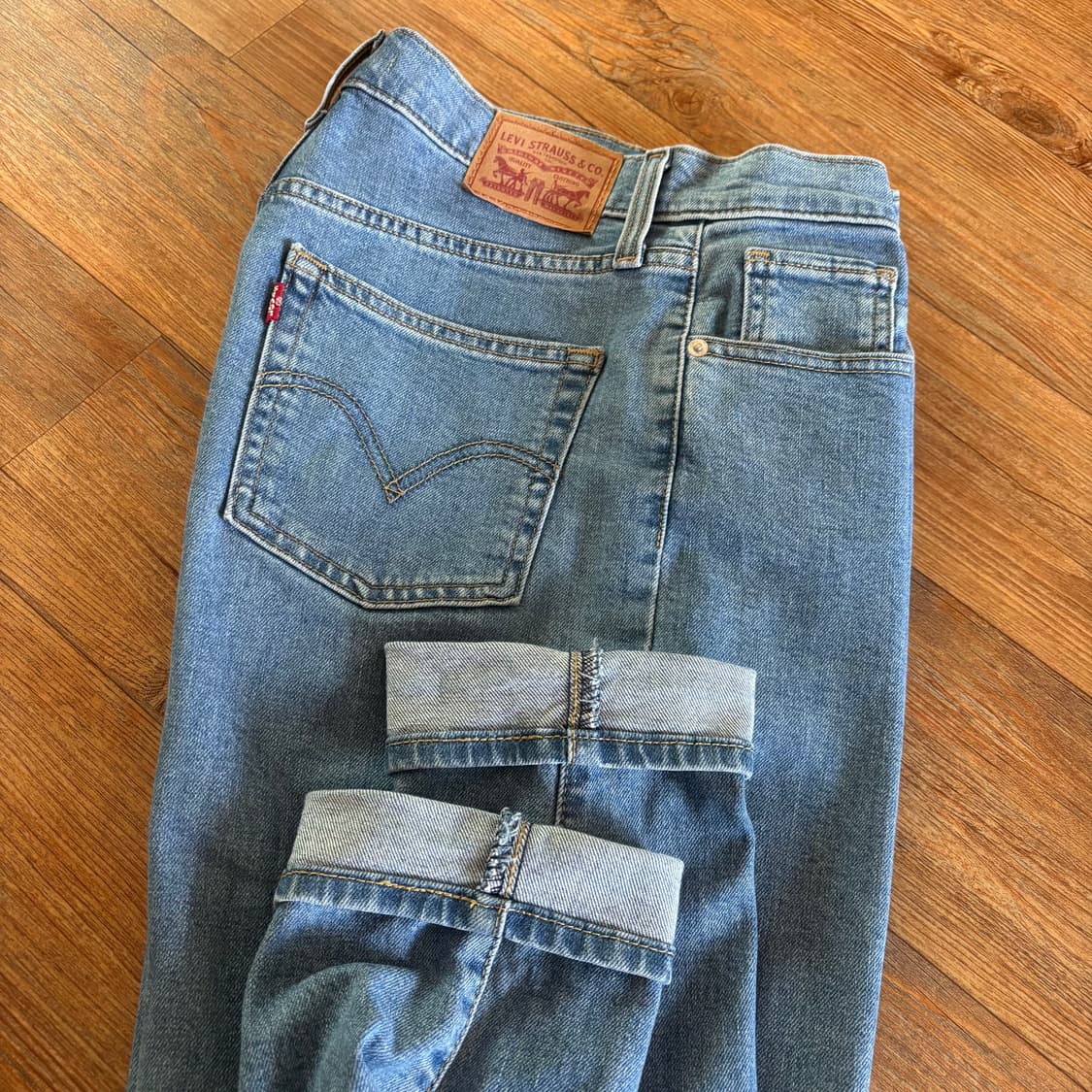 리바이스 27 하이웨이스트 테이퍼 데님 청바지 스판 정품 상품이미지5