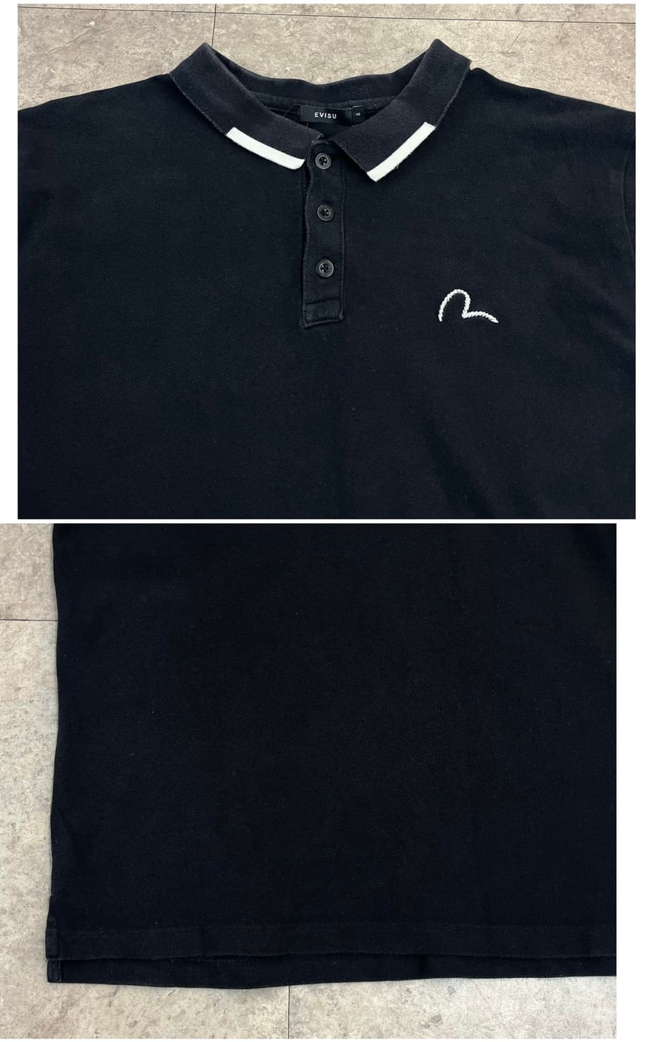 에비수 반팔 카라티 블랙 110 (2XL) #csz4048 상품이미지5