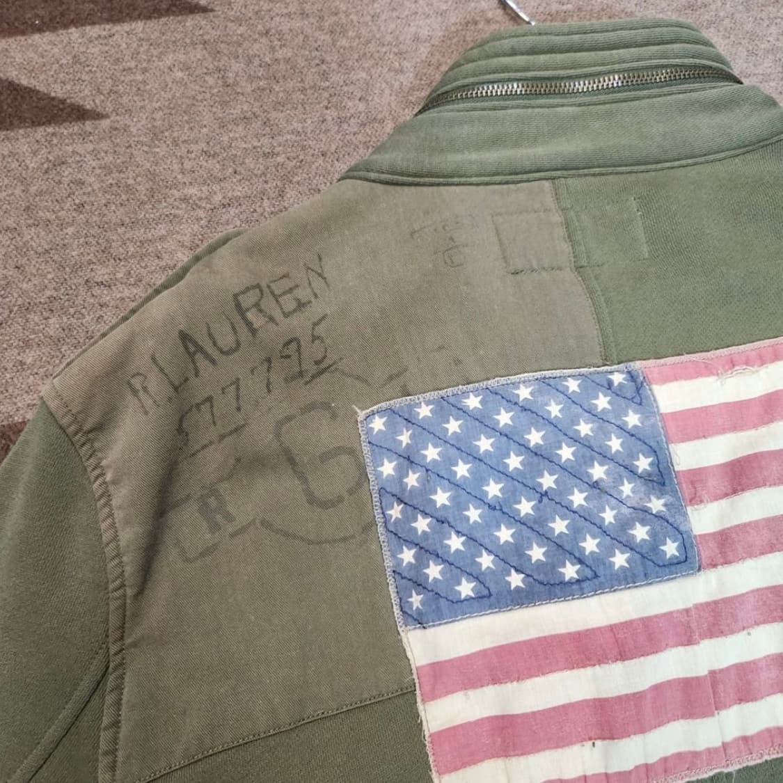폴로 데님앤서플라이 스웻 M-65 필드 자켓 L 성조기 상품이미지9
