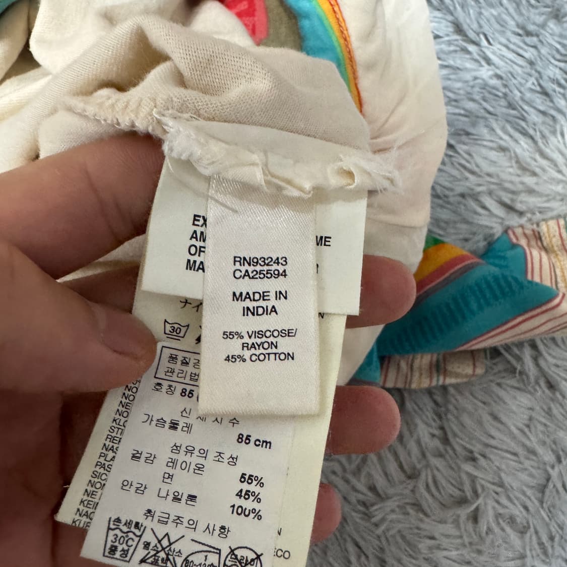 디젤  비스코스 에스닉 원피스 여성 XS사이즈 백화점택  상품이미지5