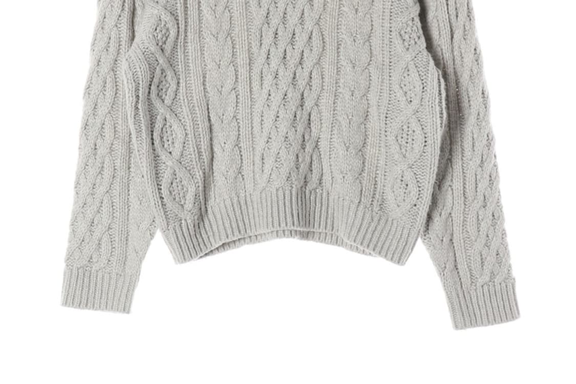 커스텀어클락 꽈배기 니트 M 상품이미지4