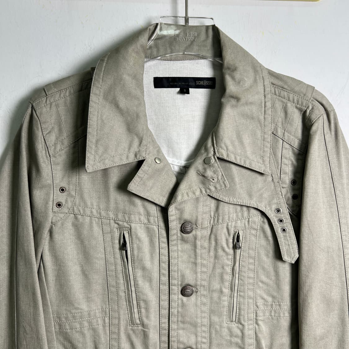 Schlussel 슈리셀 그레이 밀리터리 코튼 자켓  상품이미지4