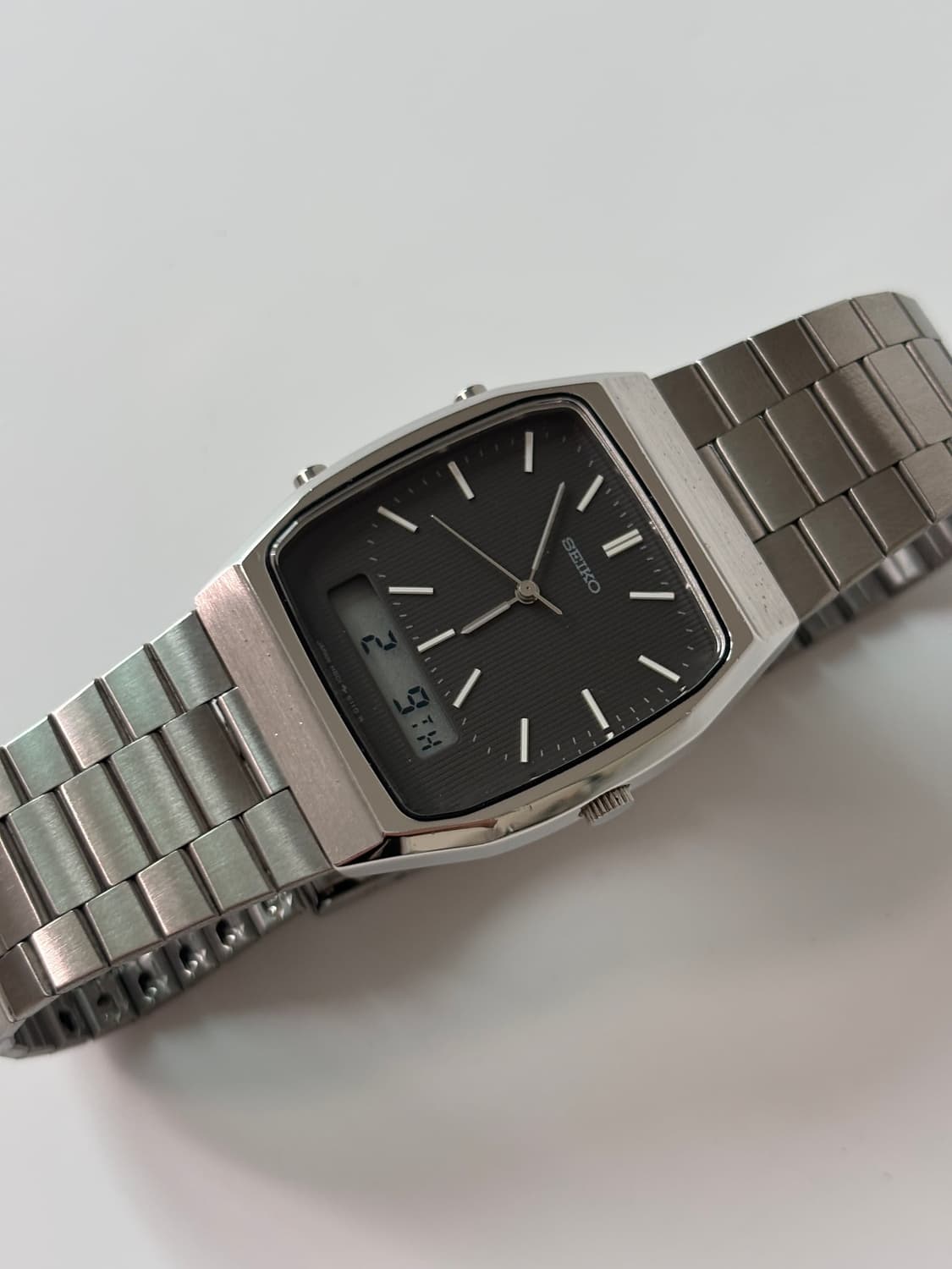 1980s Black Stripe Dial Ana Digi Quartz 상품이미지4