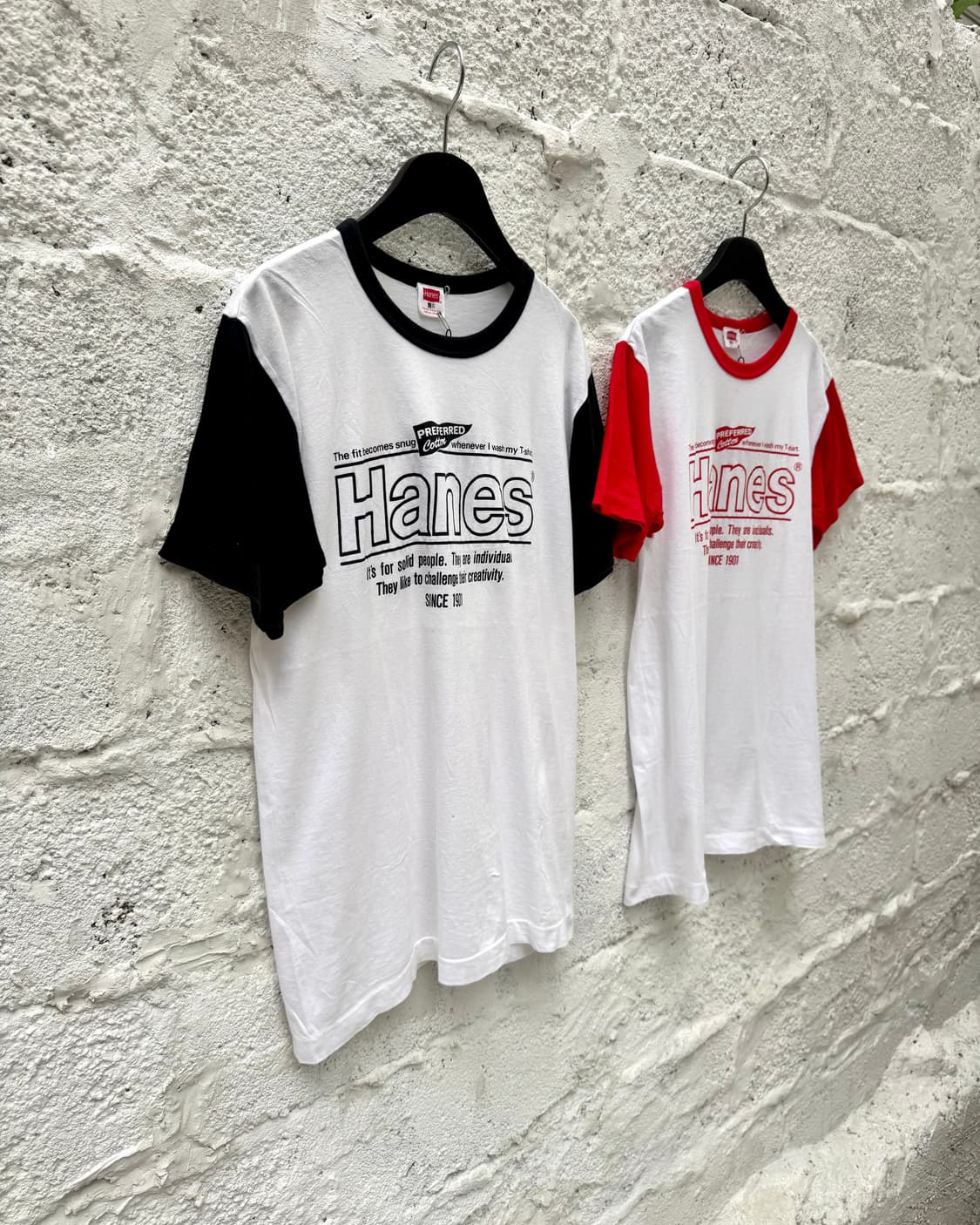 80’s Hanes Single Stitch Ringer T-shirt  상품이미지1