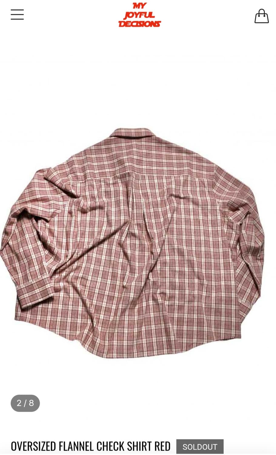 MJD flannel check shirt red M 상품이미지2