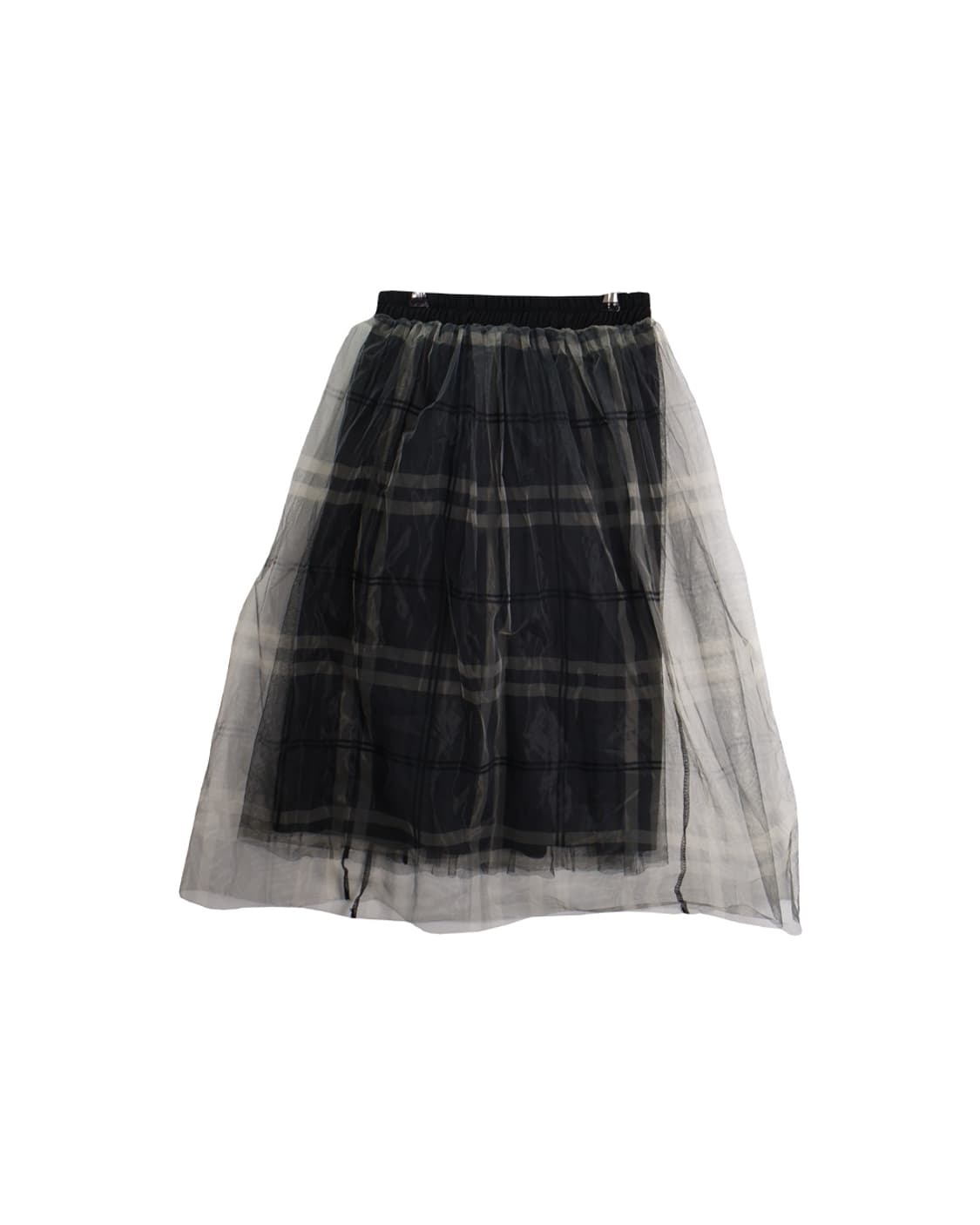 Jpn Poly Checked Midi Skirts 상품이미지5